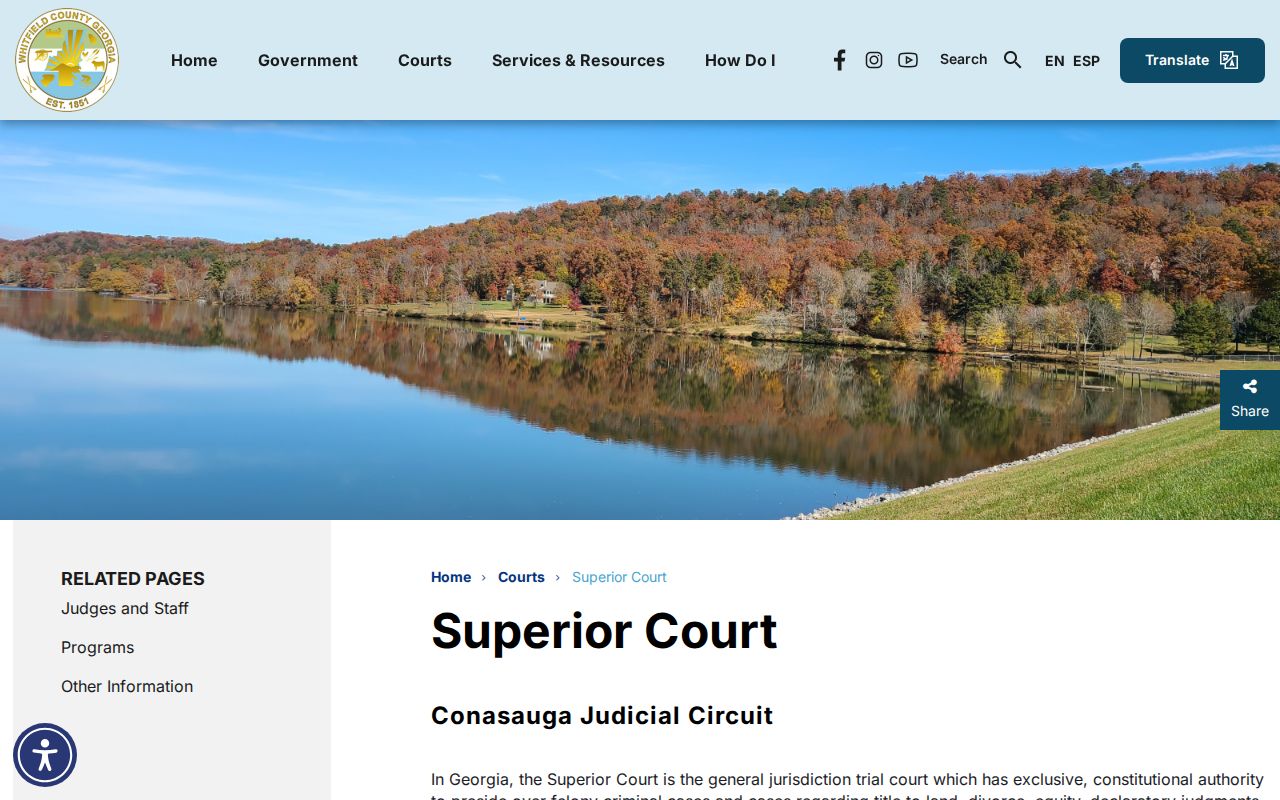 Whitfield County Superior Court criminal cases