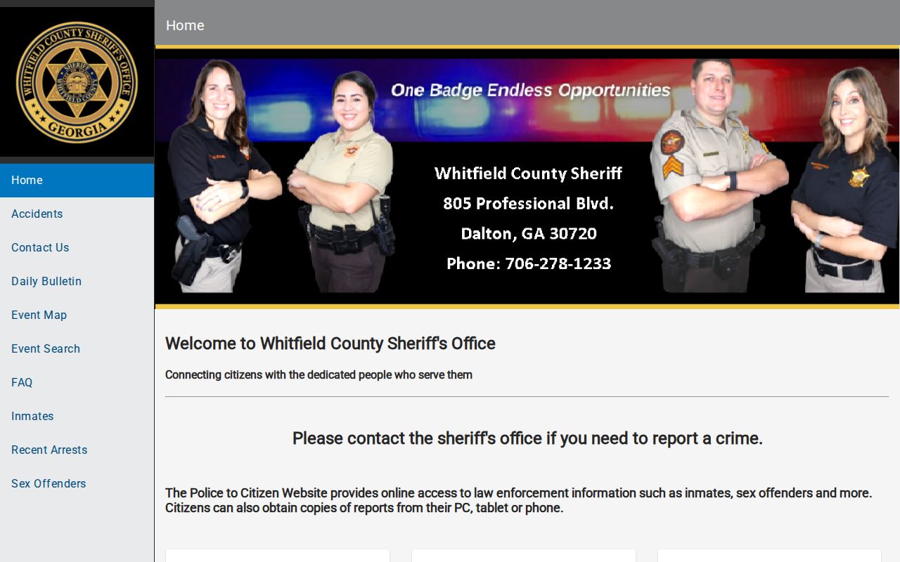 Whitfield County Police to Citizen criminal record portal