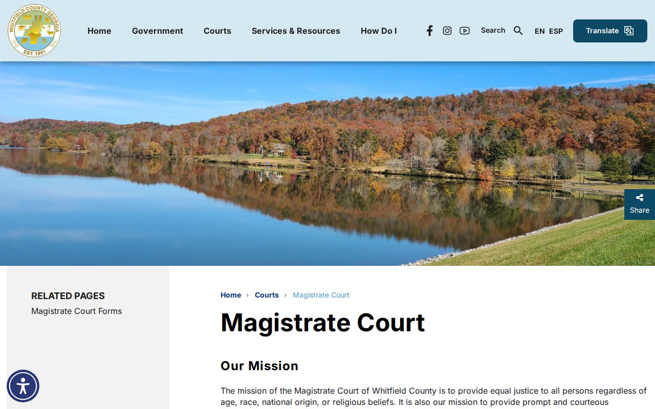 Whitfield County warrant and Magistrate Court records