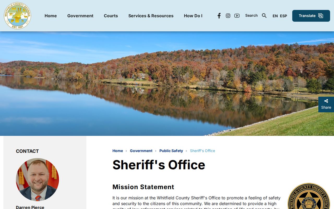 Whitfield County sheriff criminal records source